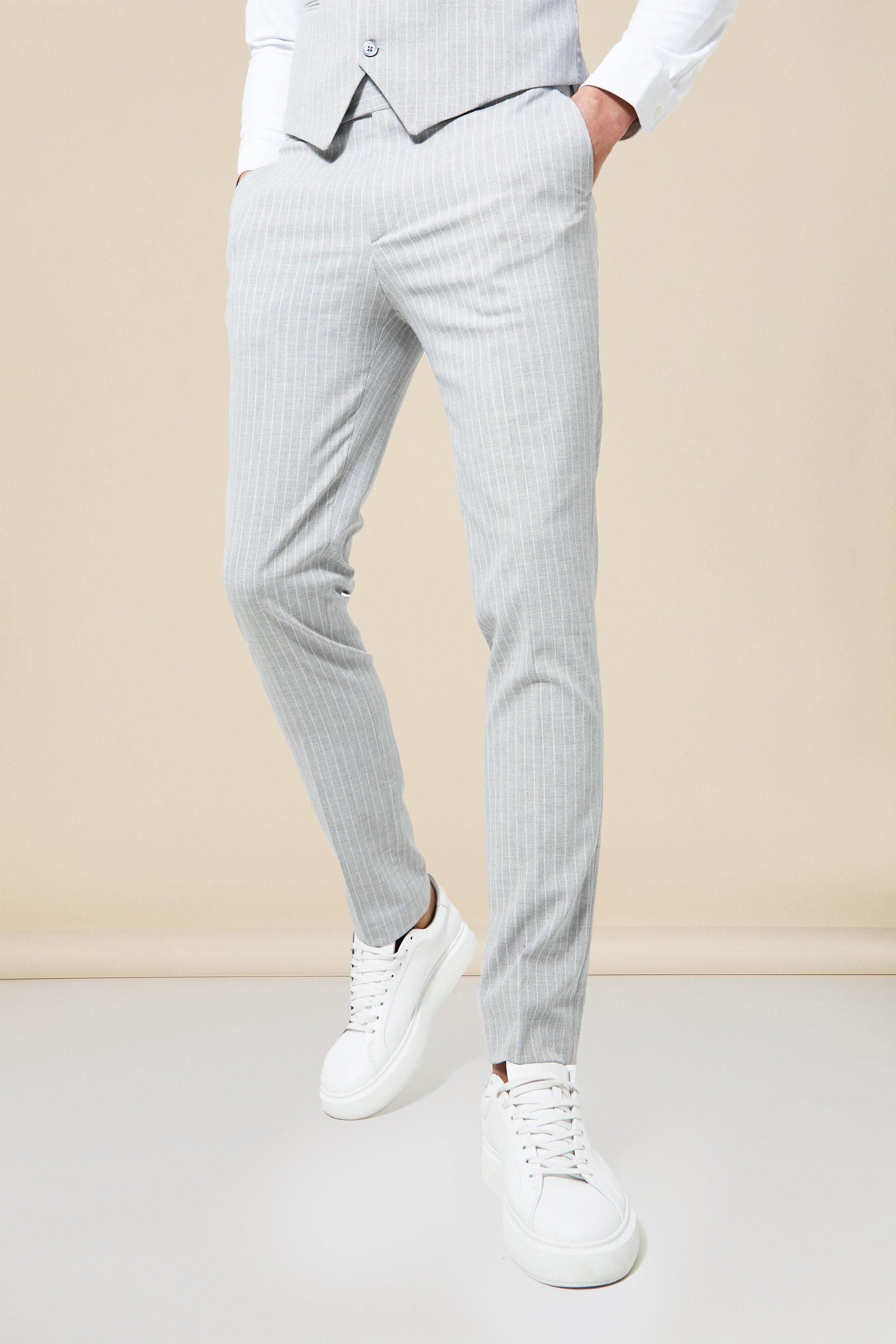 Boohooman on sale pinstripe trousers